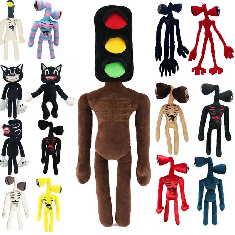 Đồ chơi nhồi bông hình chó mèo đen/ xanh lá 30-55cm