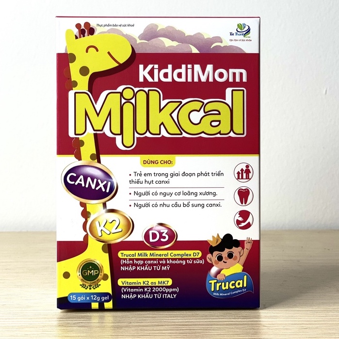 Thạch KiddiMom Milkcal Tất Thành Pharma 15 gói