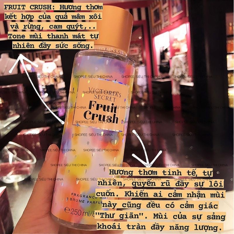 Body Mist Xịt Thơm Toàn Thân VICTORIA’S SECRET Mẫu Mới Đủ Mùi