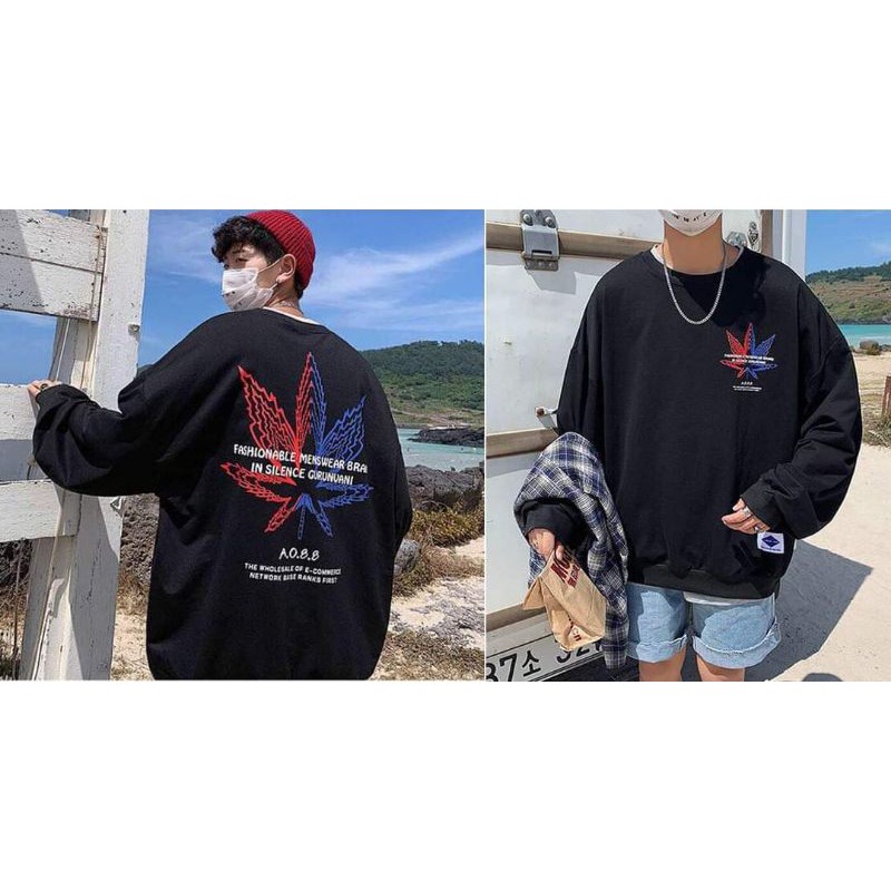 áo sweater nam unisex from rộng, áo nỉ thu đông dài tay