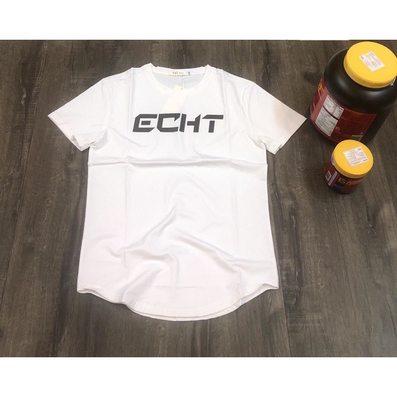 ÁO CÓ TAY GYM NAM ECHT ÁO CỘC TAY ECHT THỂ THAO THUN COTON CAO CẤP