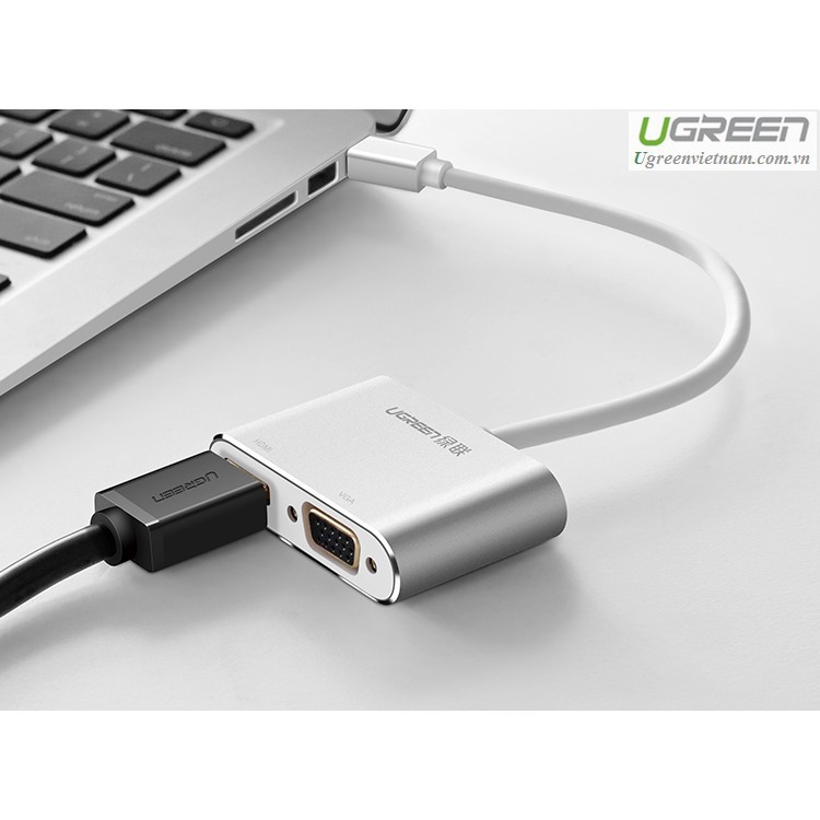 Cáp chuyển đổi Mini Displayport to HDMI / VGA chính hãng Ugreen 20422 màu đen