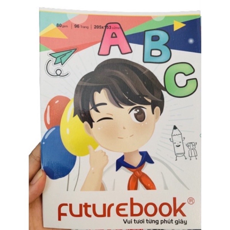 Combo 5 Cuốn Tập/ Vở Học Sinh, Sinh Viên Futurbook 4 Ô Ly 96 Trang, 200 Trang