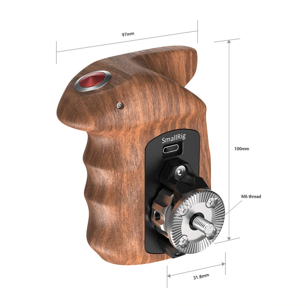 Tay cầm SmallRig Right Side Wooden Hand Grip with Record StartStop Remote Trigger for Sony Mirrorless Cameras HSR2511 | BigBuy360 - bigbuy360.vn