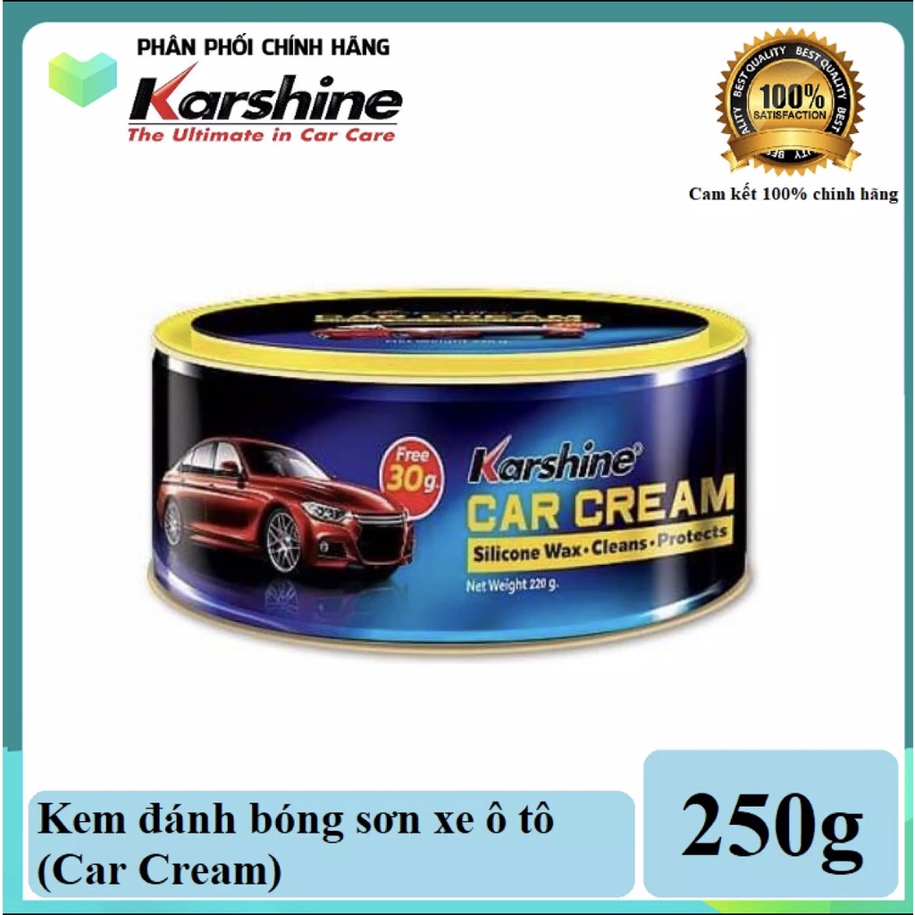 Kem đánh bóng sơn xe ô tô (Car Cream) Karshine 250g (HÀNG THÁI LAN)