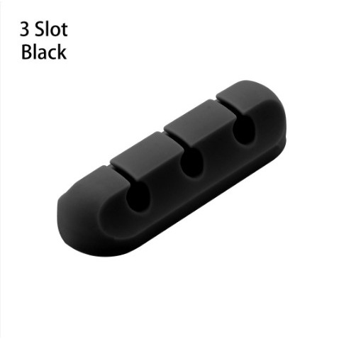 {RẺ VÔ ĐỊCH} Kẹp Giữ Dây Cáp Sạc Điện Thoại USB Dây Điện, Miếng Silicon Dán Tường Thông Minh Màu Đen SSN09