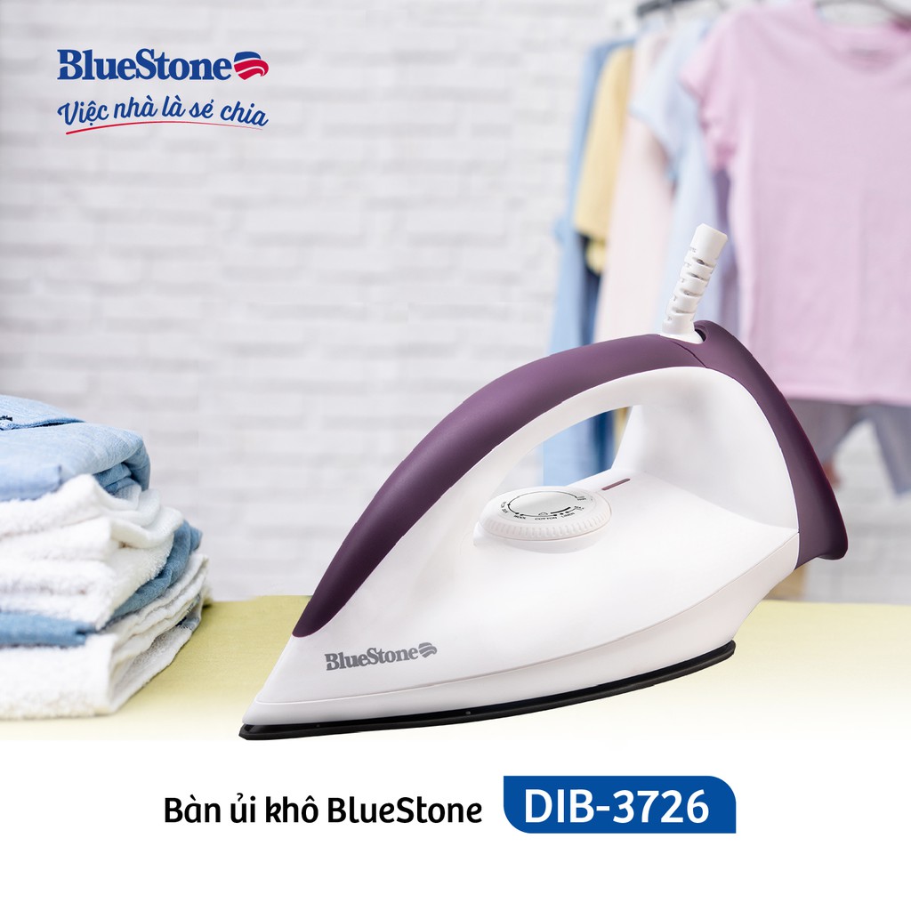 [Mã ELBLUEWL5 giảm 10% đơn 500K] Bàn ủi khô Bluestone DIB-3726 - 1200W