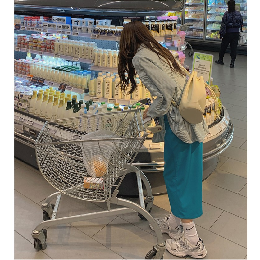 Xiaozhainv Áo Sơ Mi Dài Tay Kẻ Sọc Phong Cách Hàn Quốc Hợp Thời Trang Cho Nữ