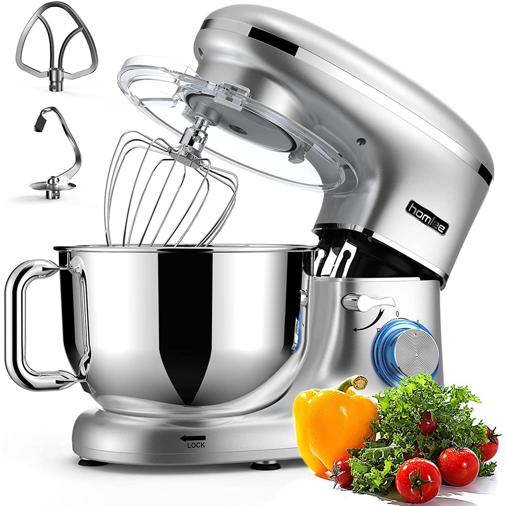 Máy nhào bột HOMLEE 5.5L 1500W - Máy đánh trứng, đánh kem, trộn salad, chả giò, trà bông - Hàng chính hãng bán tại Đức