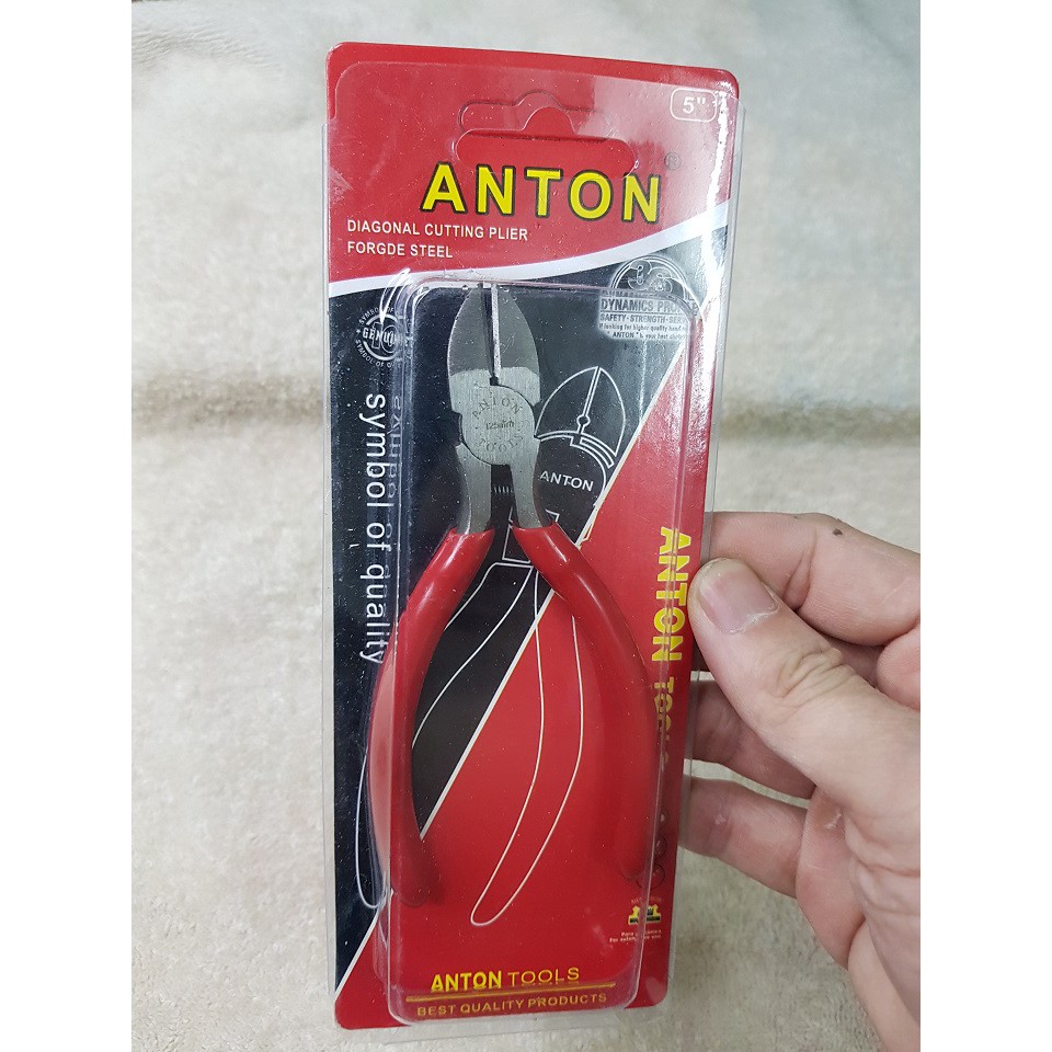 Kìm cắt dây điện, kẽm đa năng siêu bền cao cấp - Kềm cắt  Anton 5605 Có Lò Xo Dài 12Cm