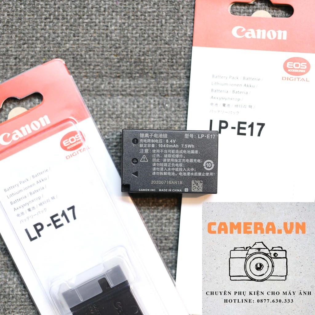 Pin Canon LP E17 sử dụng cho Canon 750D, 760D, 800D, KISS X8I, REBEL T6S, T6I, EOS M3, M6