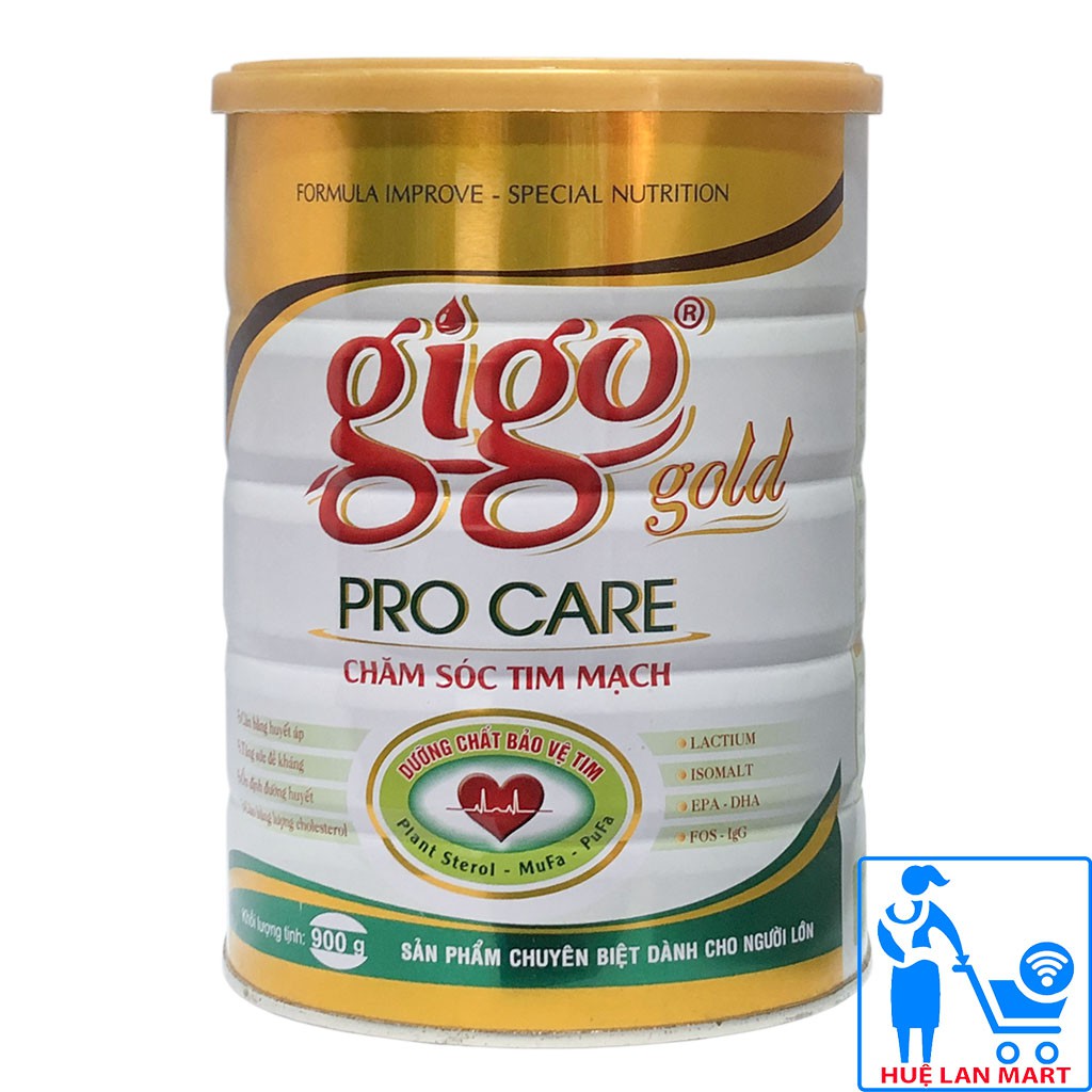 [CHÍNH HÃNG] Sữa Bột Gigo Gold Pro Care Hộp 900g (Chăm sóc tim mạch)