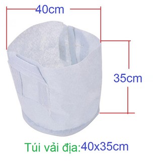 túi vải trồng cây 2 quai xách kích thước 40x35cm