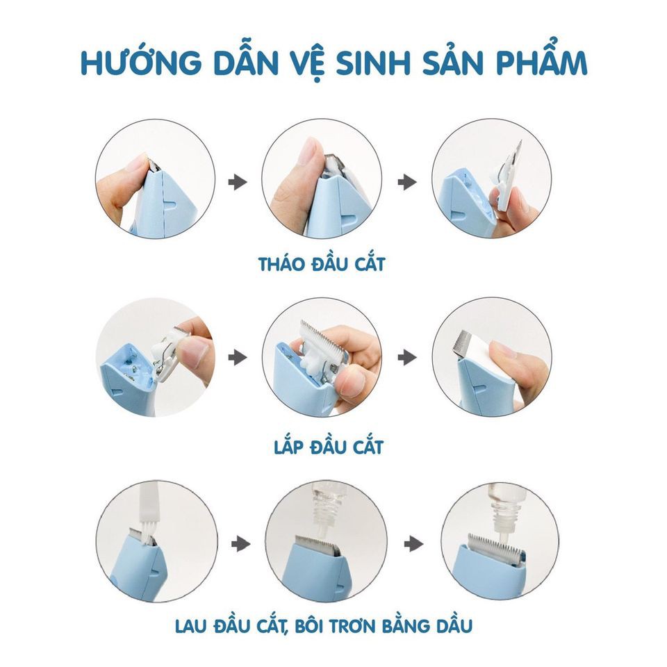 Tông đơ cắt tóc cho bé Doux BéBé Hàng chính hãng