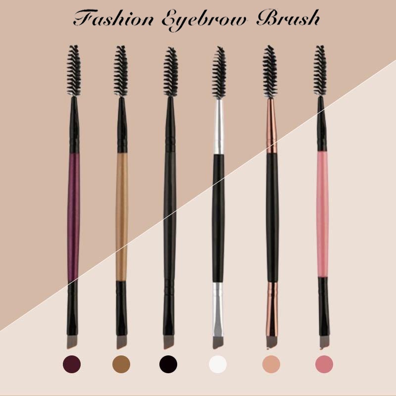 Cọ Đôi Chải Lông Mày Góc Nghiêng Và Con Lăn Trang Điểm Săn Chắc