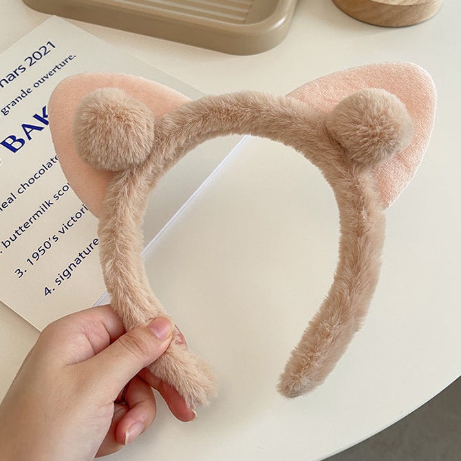 Băng đô cài tóc rửa mặt Phủ Lông Dễ Thương Thời Trang Cho Nữ 2022