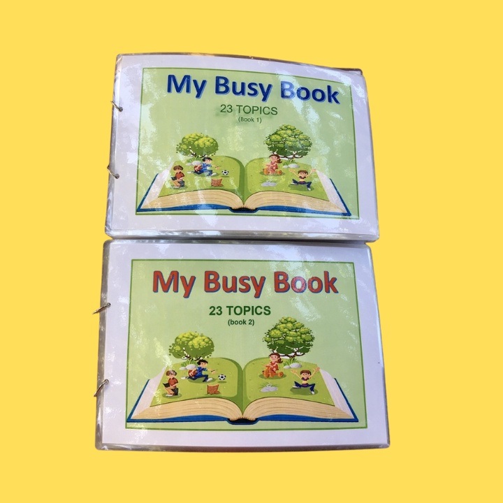 Đồ chơi Học liệu bóc dán My Busy book 23 chủ đề ép plastic bền đẹp ☘️Học liệu giúp trẻ học Tiếng Anh dễ dàng❤️