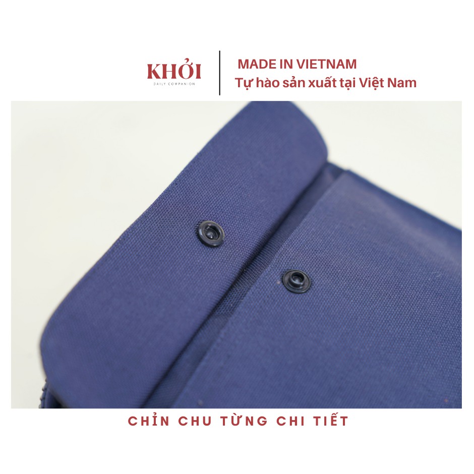 Ví Vải Tiện Ích MULTI POUCH, Hai Ngăn Để Sạc Laptop, Cáp Sạc, Mỹ Phẩm Xinh Xắn