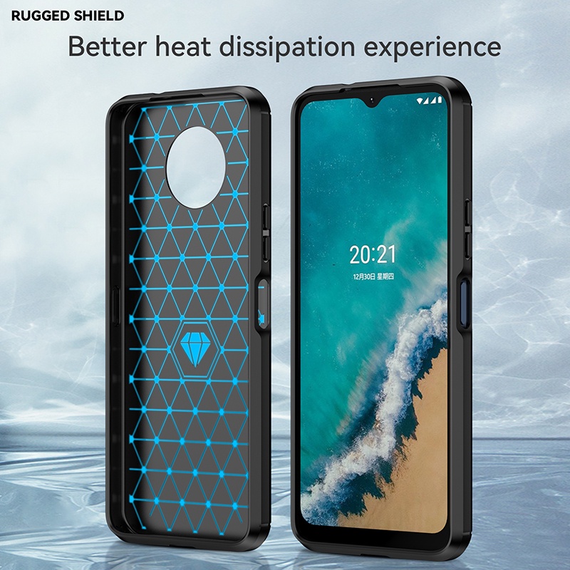 Bao Da Điện Thoại Sợi carbon Cho nokia g50 g21 g11 g10 g20 x10 x20 7.2 5.3 x100 nokia 5.4 Vỏ