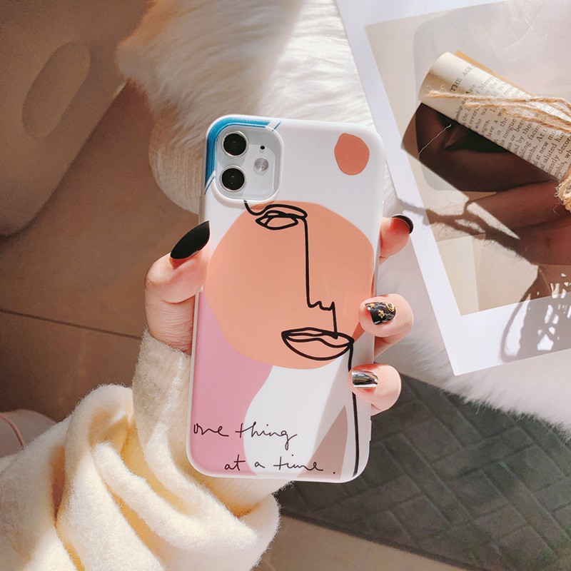 Ốp điện thoại Iphone khuôn mặt trừu tượng -may.decor-