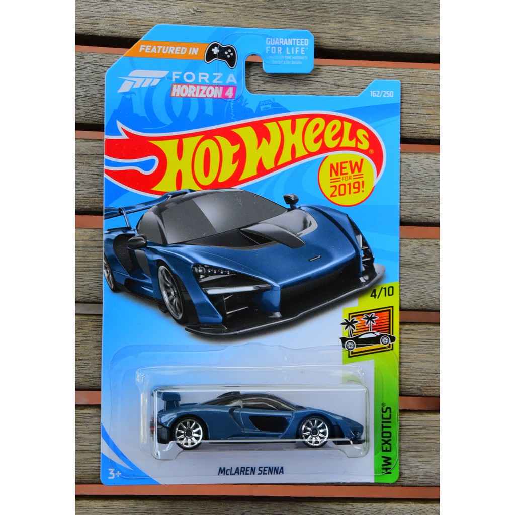 Ô tô mô hình tỉ lệ 1:64 Hot Wheels Forza Horizon 4 McLaren Senna 162/250 ( màu xanh )
