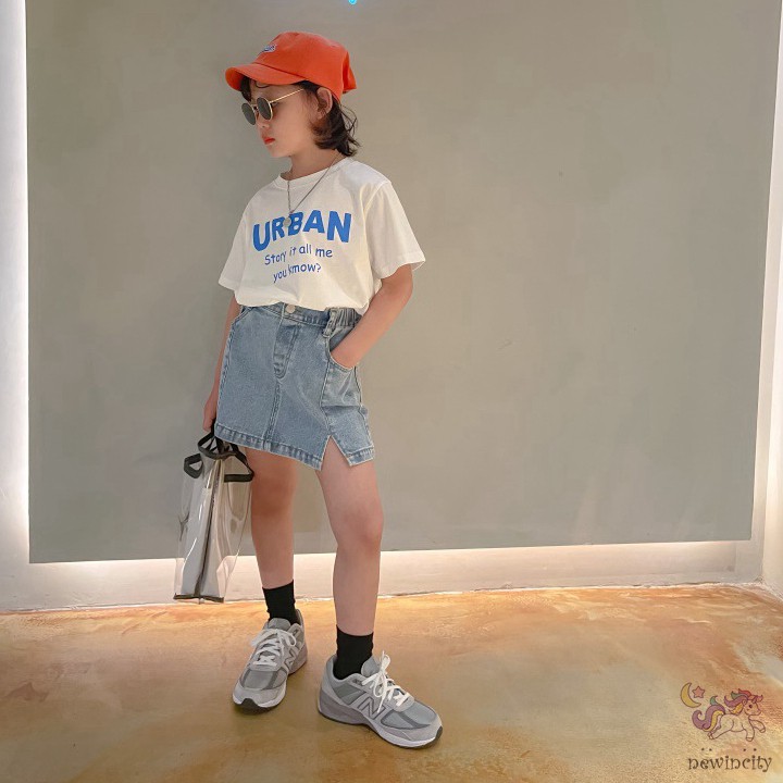 Áo Thun In Chữ Phong Cách Hàn Quốc Dành Cho Bé Gái