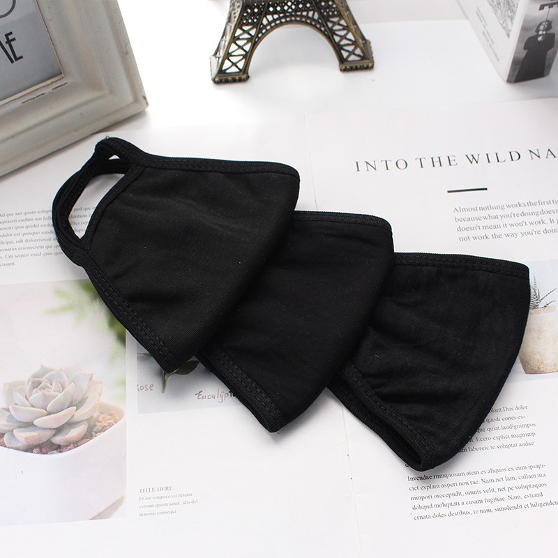 Khẩu Trang VẢI ĐEN TRƠN Hàn Quốc | Khẩu Trang Đen Chống Bụi | BigBuy360 - bigbuy360.vn