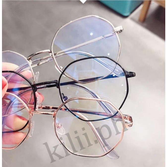 Kilii Kính Mát Gọng Hình Đa Giác Màu Xanh Dương Thời Trang Unisex