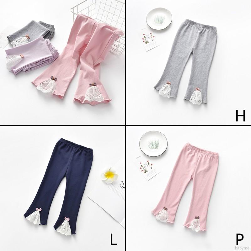 Quần legging đính nơ thời trang dành cho bé gái