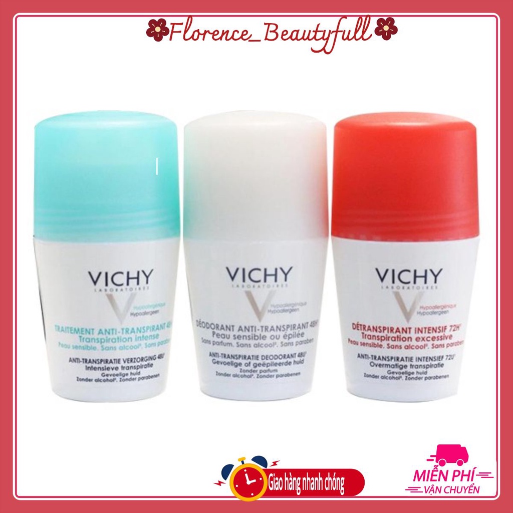 Lăn Khử Mùi Vichy - Cho Da Nhạy Cảm, Siêu Nhạy Cảm, Kéo Dài 48h - 72h