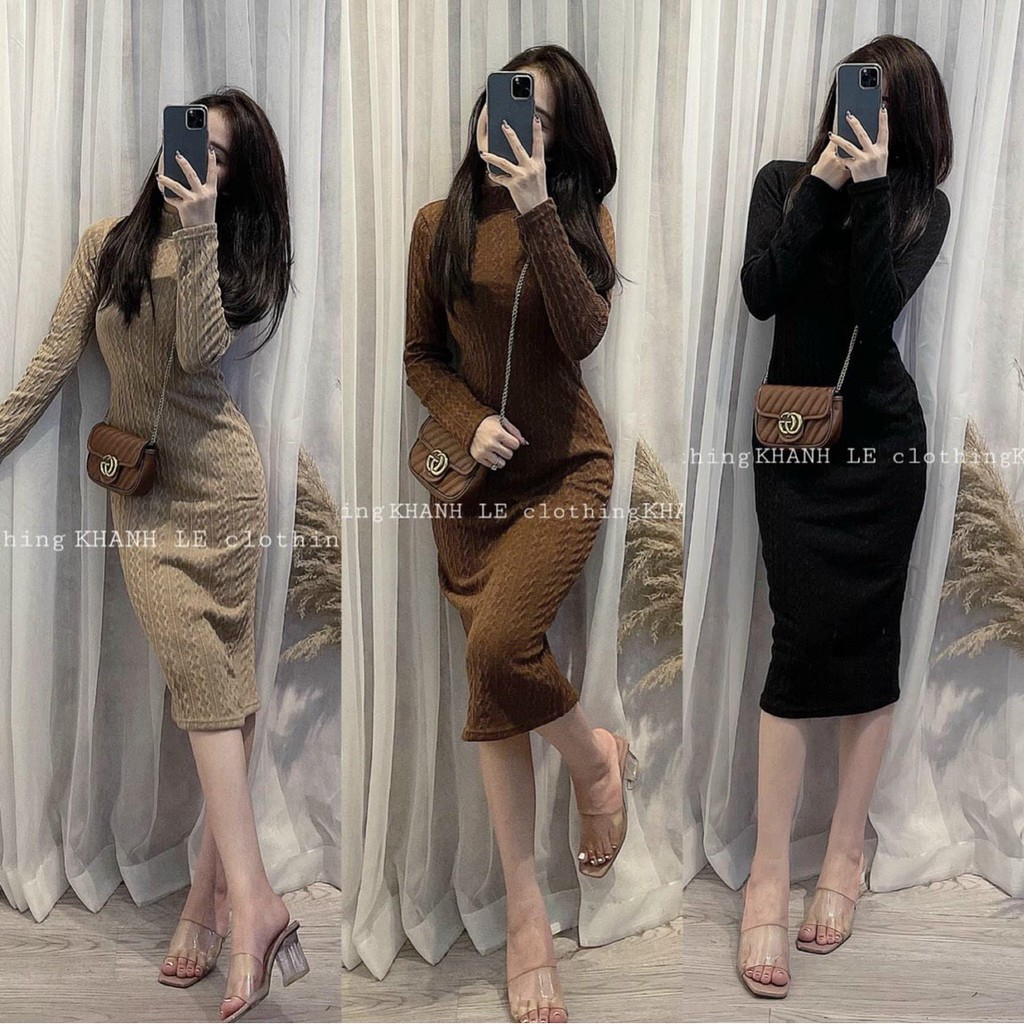 Váy Body Dáng Ôm, Đầm Dáng Ôm Chất Len Tăm Mới Về mặc nên Xinh Đẹp Sang KH003 01 01 001 | BigBuy360 - bigbuy360.vn