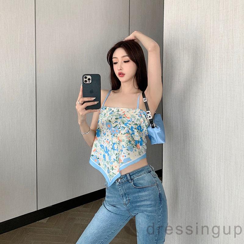 Áo Dây Mảnh Họa Tiết Hoa Cho Nữ