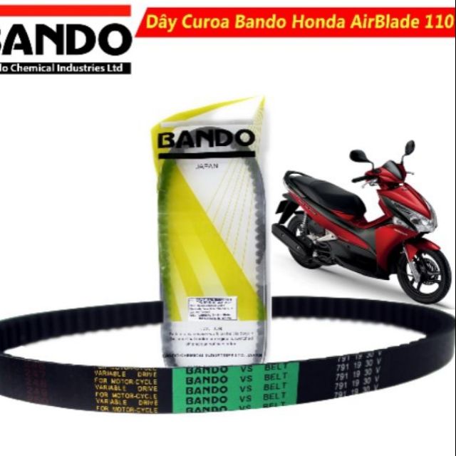 Dây Curoa Click 110, AirBlade 110 tất cả các đời (cu roa AB Air Blade) V791 19 30 (dây đai Bando),