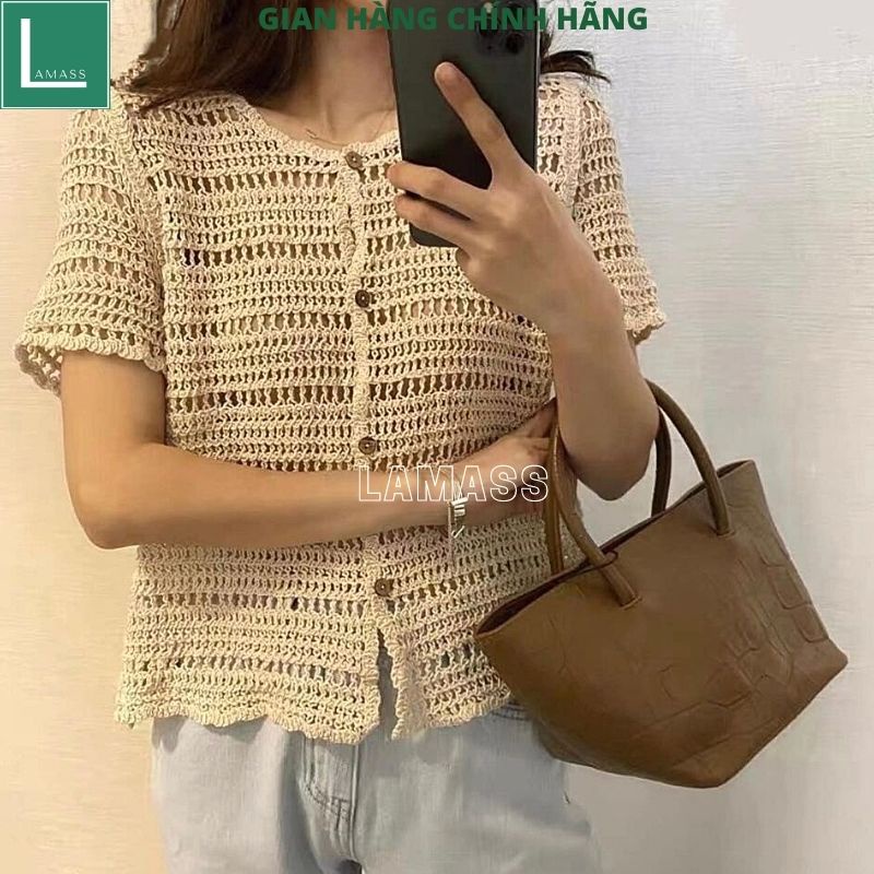 Áo len lưới đi biển kiểu dáng hàn quốc xịn xò ,mặc đi chơi cũng rất xinh -LAMASS | BigBuy360 - bigbuy360.vn