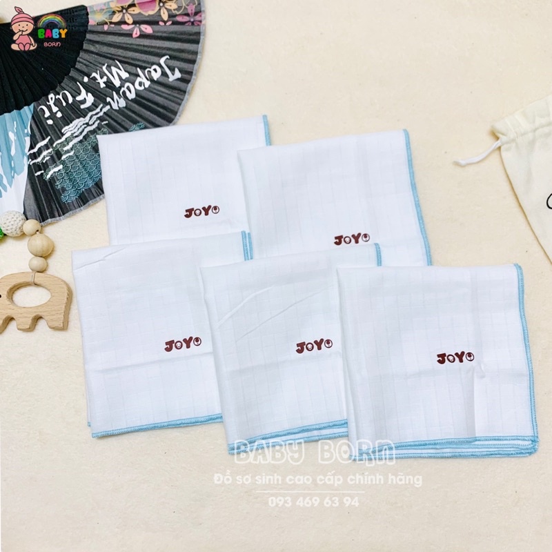 Khăn sữa cho bé JOYO Set 5 khăn sữa vải sợi tre, thấm hút tốt, kích thước 30x30 cm