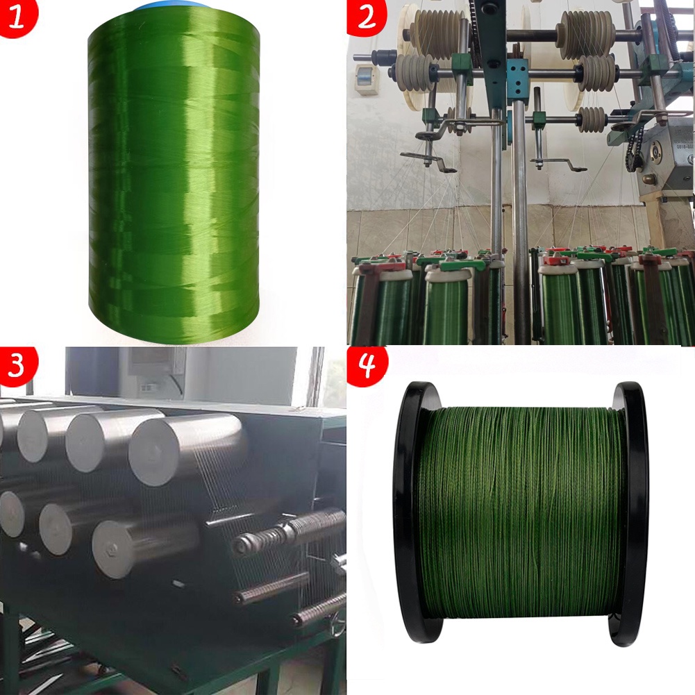 Cuộn Dây Câu Cá Bện 8 Sợi 500M Không Phai Màu