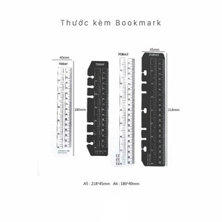 Thước nhựa phân trang phụ kiện sổ còng A5 A6 Be Tiny