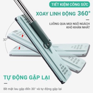 Cây lau nhà thông minh tự vắt, Chổi lau nhà kèm thùng, Chổi Spin Mop (TT65)