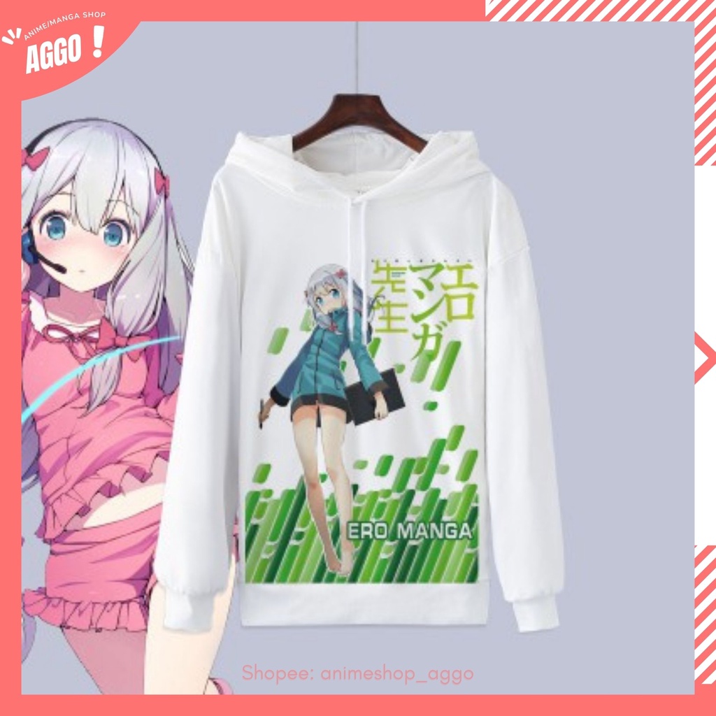 Áo Hoodie Dài Tay Anime Eromanga Sensei Nam Nữ Đủ Size