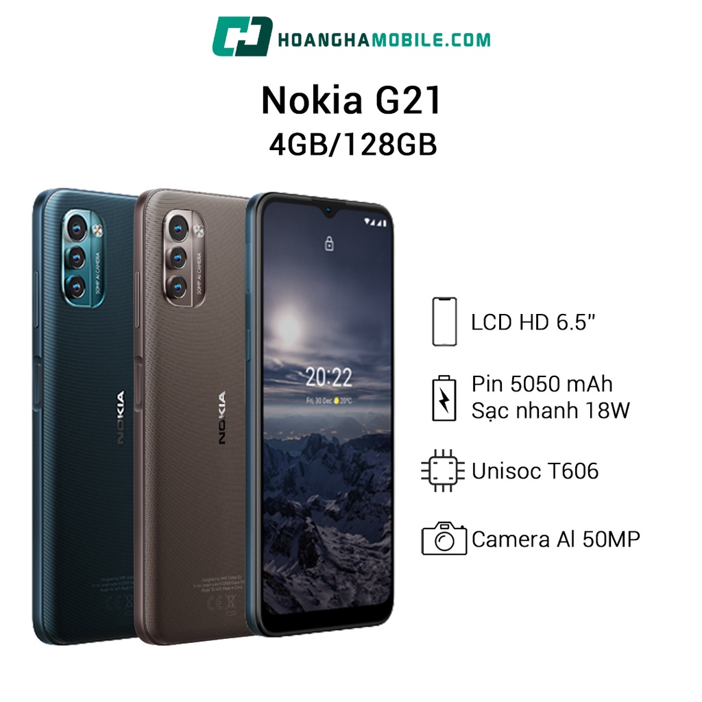 Điện Thoại Nokia G21- 4GB/128GB Pin Khủng Bảo Hành 12 Tháng Chính Hãng - Hoàng Hà Mobile