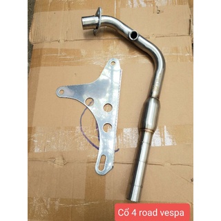 Cổ pô vespa gắn pô 4 road, có kèm bát pô.