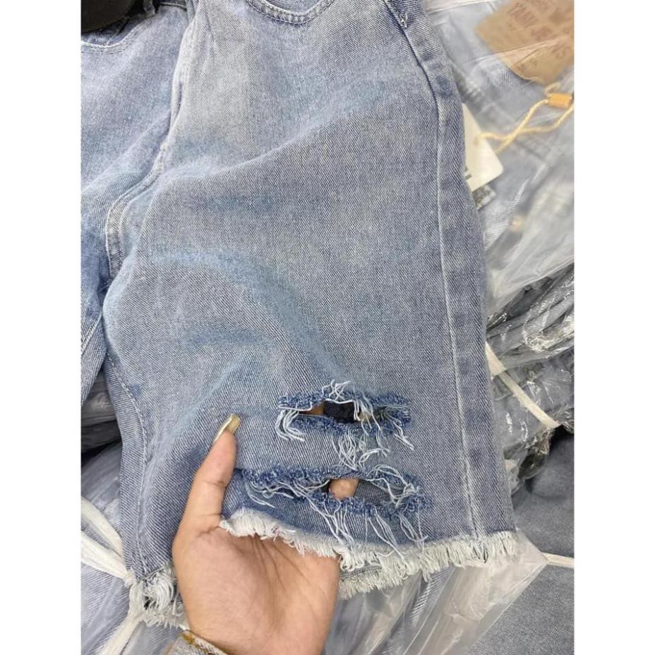 Quần Short Jean Rách Nữ 🌸 Quần jeans lửng dáng suông shorts rách ngắn Ulzzang SIÊU HOT 🌸