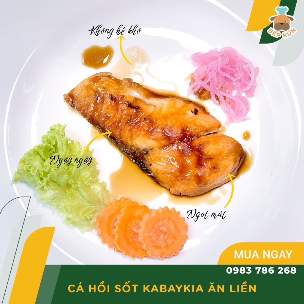 Lườn Cá Hồi Sốt Kabayaki Túi 550gam