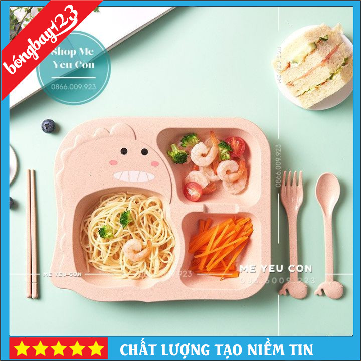 Bộ Ăn Dặm Lúa Mạch Cho Bé Full Bộ 6 Chi Tiết