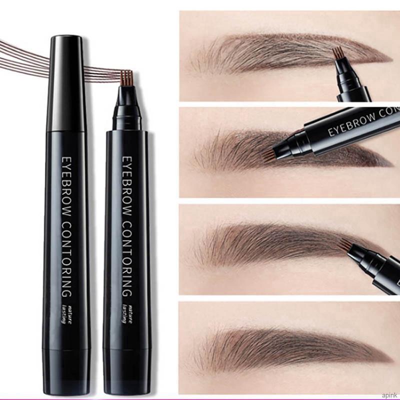 [Hàng mới về] Bút Kẻ Chân Mày Đầu 4 Ngạnh Cho Màu Lâu Trôi Kháng Nước Không Nhòe Tự Nhiên