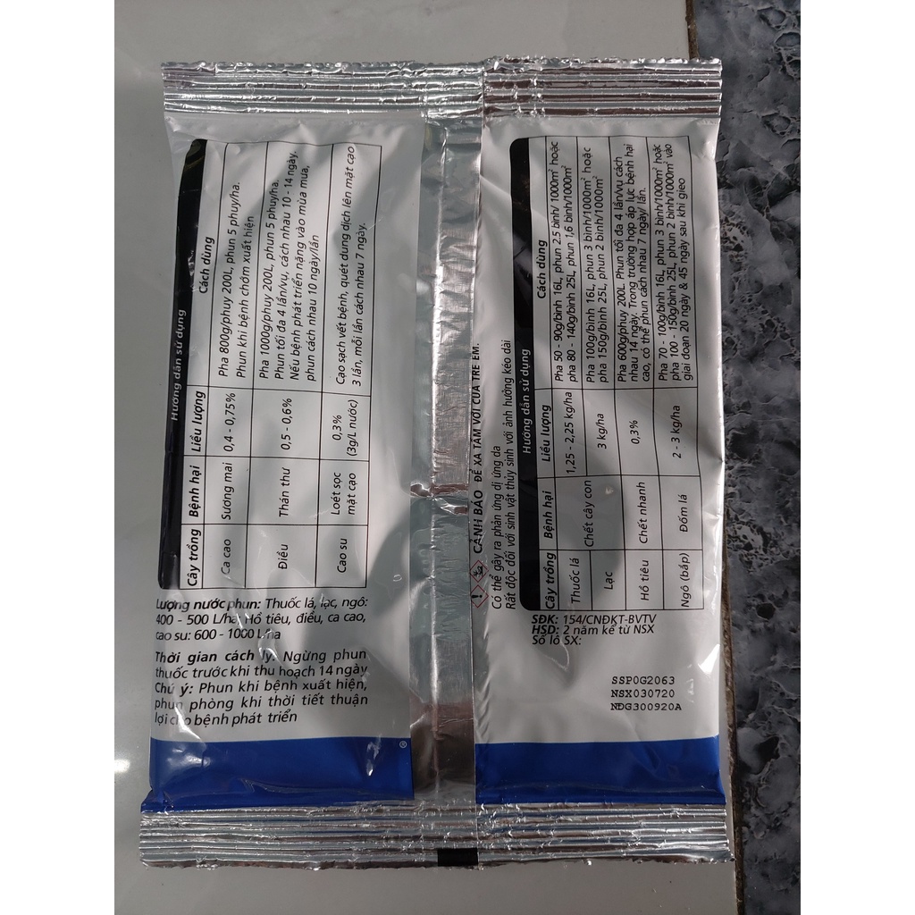 THUỐC TRỪ BỆNH RIDOMIL GOLD 68WG 100G