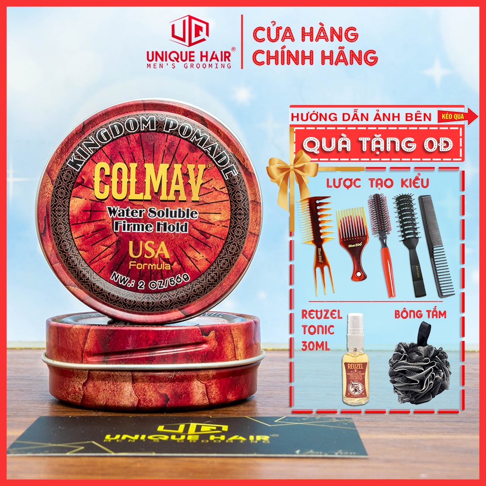 [CHÍNH HÃNG STORE HÀ NỘI] Sáp Vuốt Tóc Colmav Kingdom 56gr - Pomade Gốc Nước