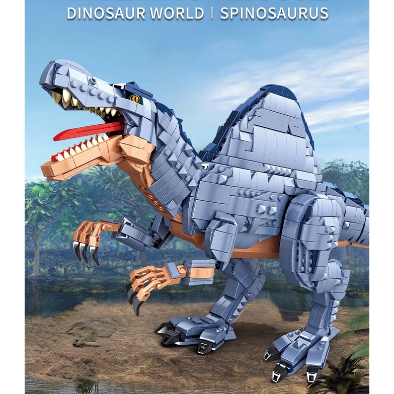 Bộ Đồ Chơi Lắp Ráp Mô Hình Khủng Long MOC Spinosaurus 1790 Mảnh Ghép Lego