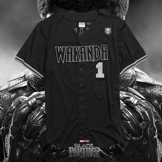 [ABC413] Áo Bóng Chày Thời Trang Marvel Black Panther đen