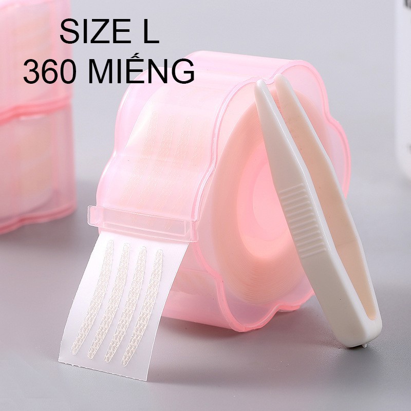 Kích mí lưới tàng hình có keo sẵn (cuộn 360 miếng) - Dùng nước xịt lên khi sử dụng